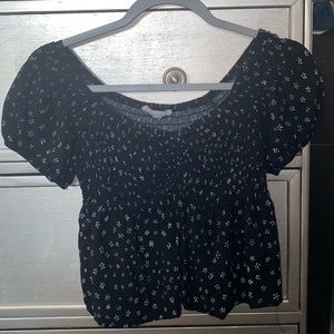 Cinch Smocked Babydoll Top